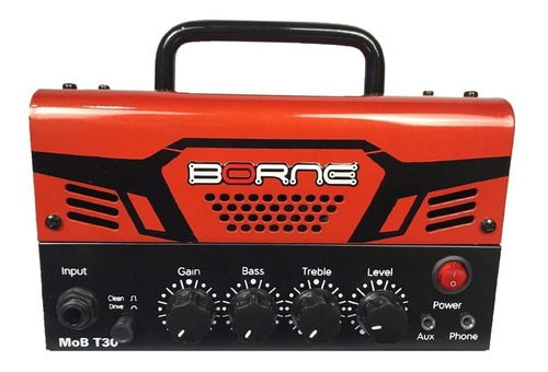 Mini Cabeçote Amplificador Borne Mob T30 Laranja 30w