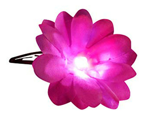 Brillante Luz Led De Hasta Zuzu Clip Flor Para Pelo  multic