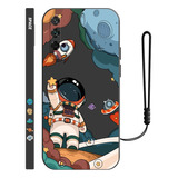 Funda De Silicona Para Huawei Diseño De Astronauta + Correas