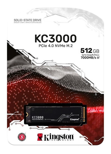 Unidad Solida Kingston M.2 Kc3000 Nvme Pcie 512gb Gen 4x4