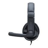 Headset Pro P2 Preto Mic Com Noise Reduction E Adaptador P3