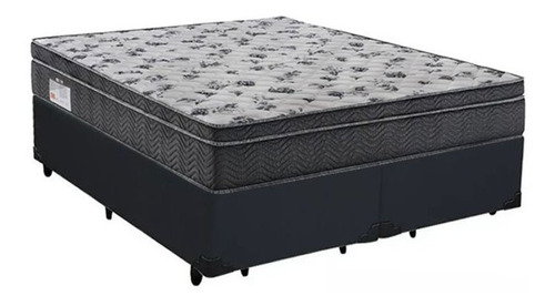 Cama Box Queen + Colchão Ortobom Iso 1.0.0 Ortopillow D33