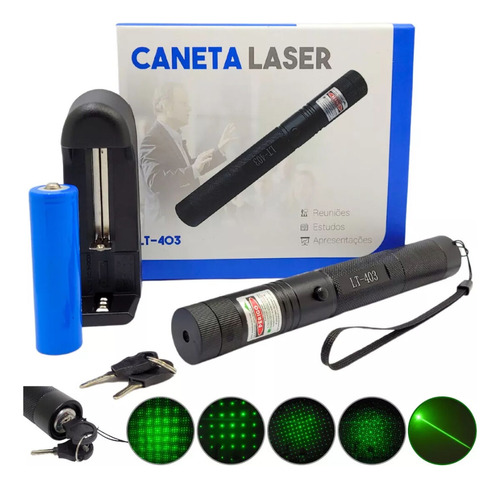 Caneta Laser Verde Recarregável 