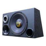 Caixa Som Carro Automotivo Trio Completa Woofer 12 Compet