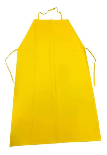 Delantal Lona Pvc Amarillo Impermeable Liviano Pescaderia 