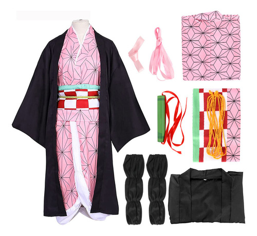 Cosplay Disfraz Anime, Disfraz De Demon Slayer Kamado Nezuko Tanjirou Shinobu Kocho Kimono Traje Para Hombre Y Mujer Adultos