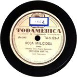 78 Rpm Ericsson Martha 1951 Selo Todamérica Ta5123