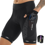 X-tiger Pantalones Cortos De Ciclismo Para Hombre Con Bolsil