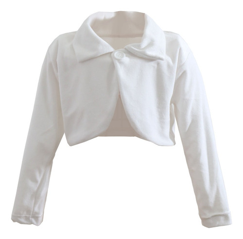 Bolero Branco Menina Infantil Plush Princesa Super Oferta!