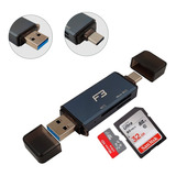 Adaptador Type-c/usb 3.0 P/ Leitor De Cartão Sd/ Micro Sd