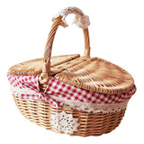 Cesta De Mimbre Para Picnic, Almacenamiento De Ratán, Cesta