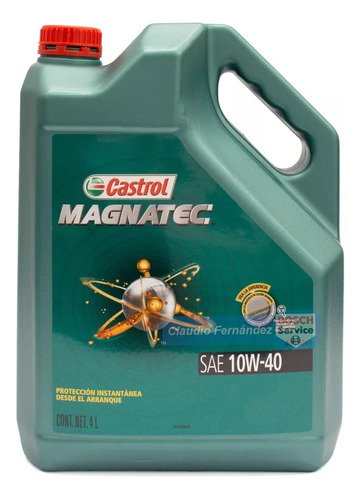 Aceite De Motor Lubricante Castrol 10w40 X4 Lts Nafta Diesel