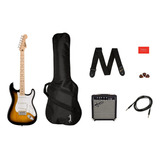 Paquete Guitarra Eléctrica Sonic Stratocaster 2ts 10g Color Sunburst Orientación De La Mano Diestro