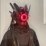 Casco Cyberpunk Cool Mask, Máscara De Cosplay Techwear Con L