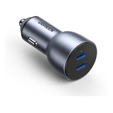 Ugreen Cargador De Automóvil Usb-c + Usb-c Pd 40 W