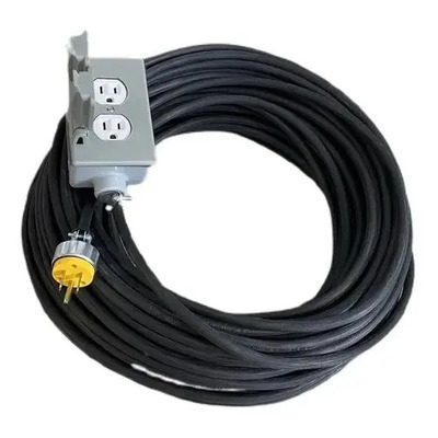 Extension Electrica Cca De Uso Rudo 3x12 10 M Contacto Doble