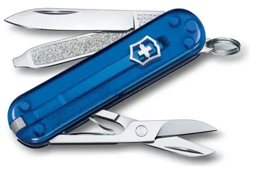 Llavero Victorinox Classic Sd De 7 Funciones, Color Deep Ocean