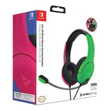 Pdp Auricular Lvl40 Neon Pink/green - Switch - Sniper Color Verde/rosa
