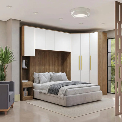 Quarto Completo Kappesberg Adapt 7 Peças Nogueira/branco Nogueira/branco