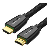 Cabo Hdmi Ugreen 4k Ultra Hd Hdmi 2.0 3m Trançado Preto