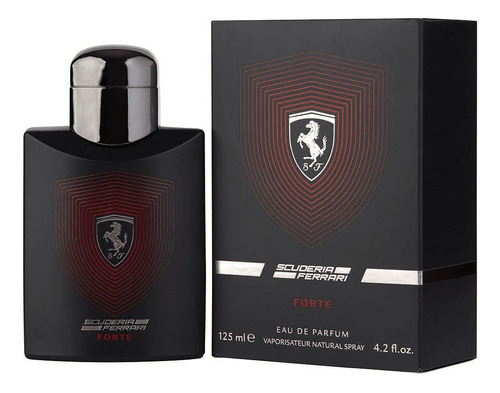  Perfume Ferrari Black Forte 125ml Eau De Parfum +amostra 