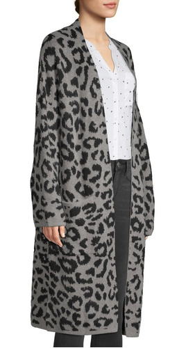 Abrigo Dama Talla Xl 16-18 Time&tru Abierto Grey Leopard