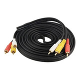 Cable De 3 Rca Macho X 3 Rca Macho Con Cable Coaxial, 10 Metros