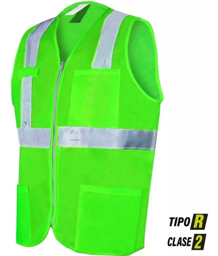 Chaleco Poliester Verde Safety Vest Jyrsa Sr-1020vcr Tallagd