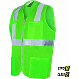 Chaleco Poliester Verde Safety Vest Jyrsa Sr-1020vcr Tallagd