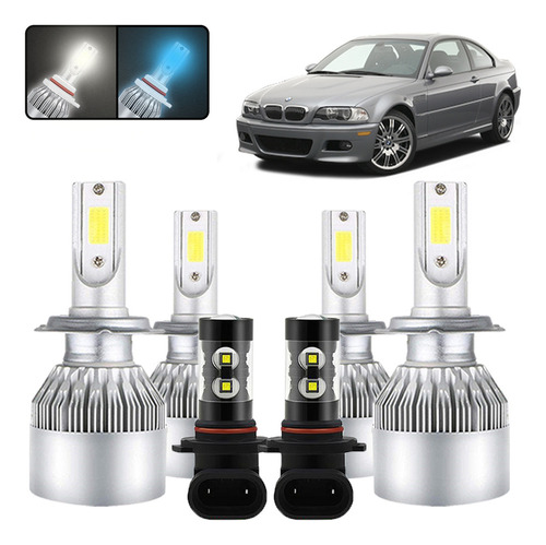 36000lm Kit Focos Led H7 Haz Alto Y Bajo Para Bmw 6500k