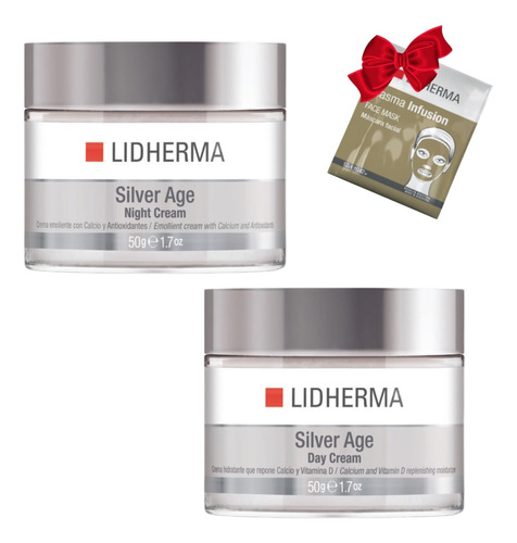 Lidherma Hombre Silver Age Kit Dia Y Noche Elimina Arrugas