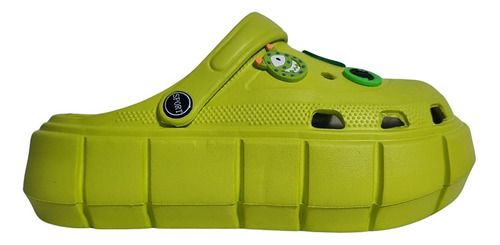 Chalas Crocs Mujer Zueco Plataforma Verde Limon