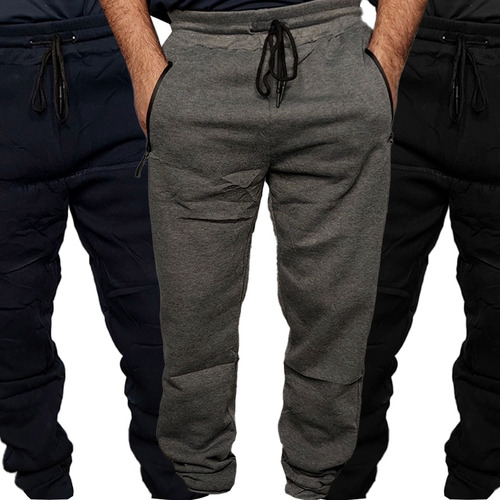 Pack 3 Jogger Buzo Pantalones Hombre Otoño Invierno