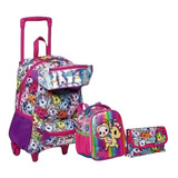 Kit Mochila Escolar Tokidoki Unicórnio Rodinhas G Sestini