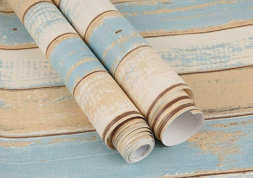 Papel Mural Pvc Madera Vintage Pack 3 Rollos