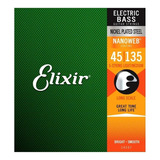  Elixir  Nanoweb 14207 Cuerdas De Bajo  5c  Light 045-135 Eeuu