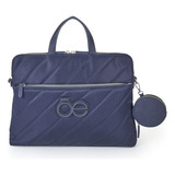 Bolsa Cloe Para Mujer Porta Laptop 13 PLG Con Monedero Color Azul Marino