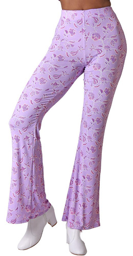 Pantalón Moda Acampanado Mujer Lila Stfashion 61904269