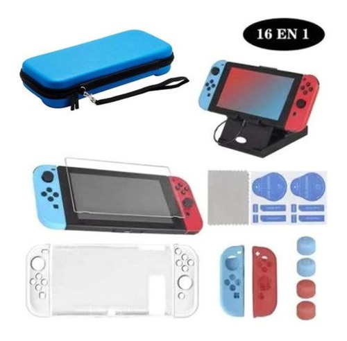 Kit De Accesorios Con Estuche Para Nintendo Switch 16 En 1