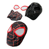 Máscara Spiderman Negro Miles Morales De Lujo Importado
