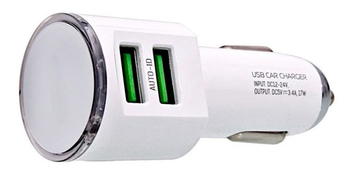 Carregador Veicular Turbo 2 Usb Rápido 3.4a Fonte Carro Uber