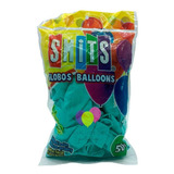 Globos Smits #12 C/50 Pastel O Neon Colores Smi1x1 Color Verde Pastel