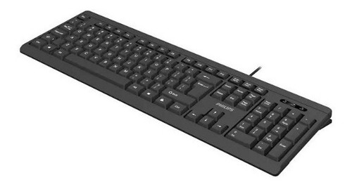 Teclado De Oficina  Philips  Spk6224 Usb Español Black