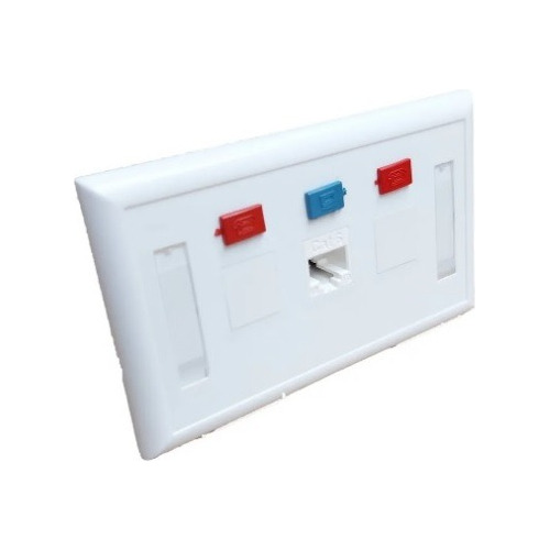 Faceplate Placa Rj45 Trimerx De 1 A 3 Módulos 