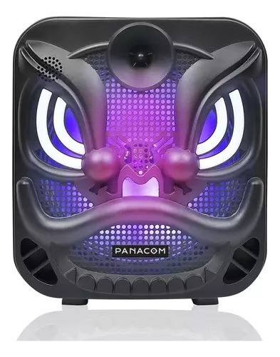 Bafle Portátil Panacom Sp 3109 Led Bluetooth Usb Mic Karaoke Color Negro