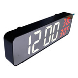 Reloj Despertador Digital Espejo Fecha Y Temperatura Led