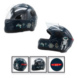 Casco Cerrado Infantil C/luz Ciborg Brillante  Robot Back Rm