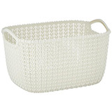 Curver Basket Knit Rectangular 8l En Blanco, 30 X 22,5 X 17 
