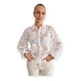 Camisa Importada Broderie Guipiur Puntilla Tipo Rapsodia