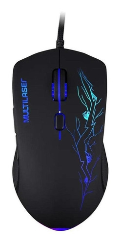 Mouse Gamer 6 Botões 3200dpi Led Mo276 Preto Multilaser Game